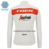 Maglia 2022 Trek-Segafredo Manica Lunga Winter Invernale Rosso Bianco